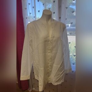 #6 NWT Christopher & Banks x Diane Gilman Button-Down Tunic Shirt 16/18W 1X